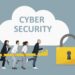 Business people focusing on online security